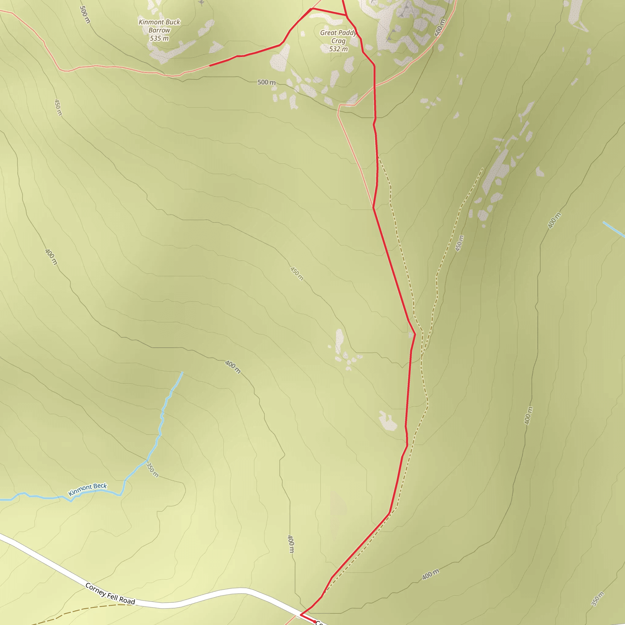 Buckbarrow from parking mobile static map