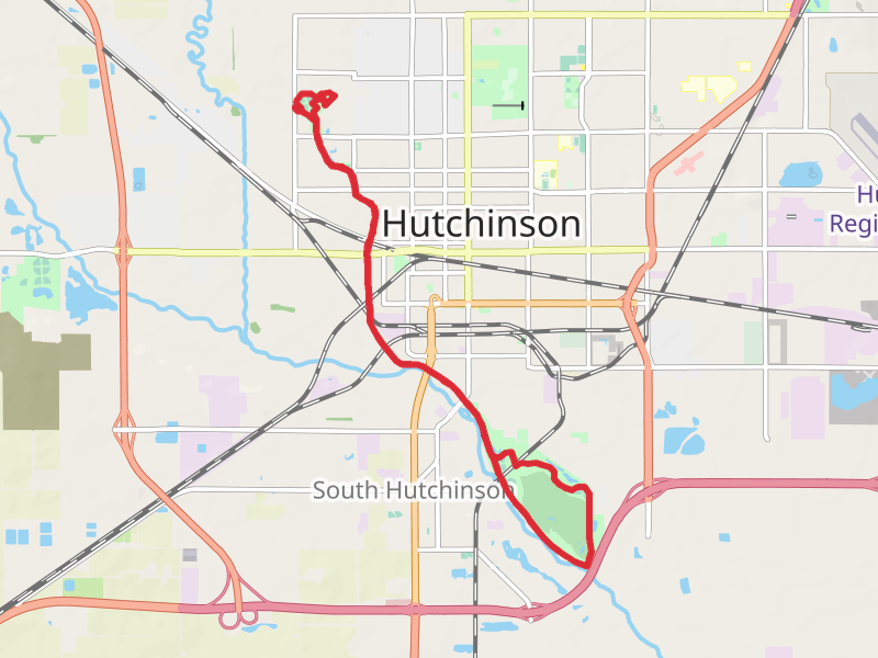 Rice Park, Cow Creek and Arkansas River Loop Walk