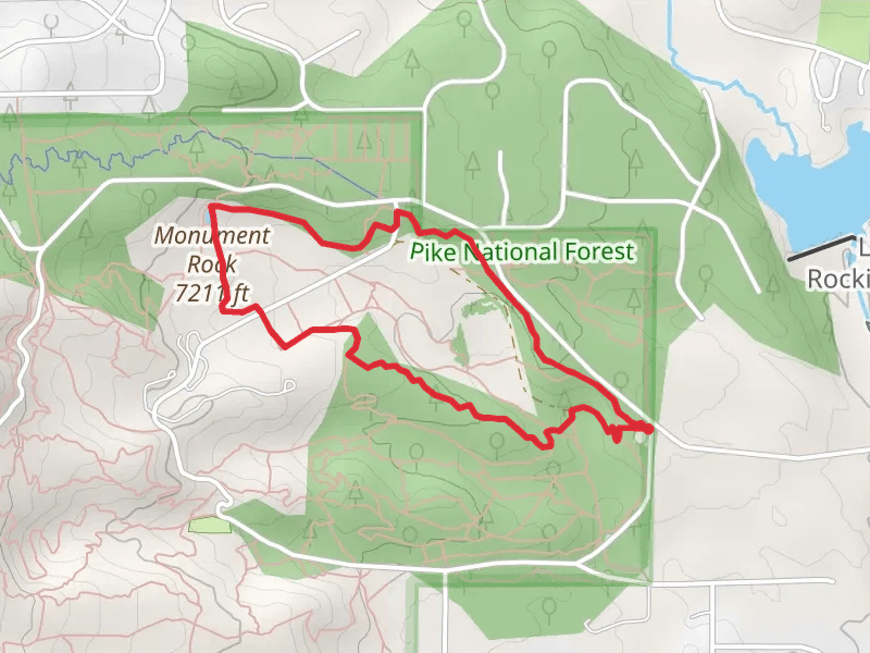 Monument Rock Loop via Monument Fire Center Trail
