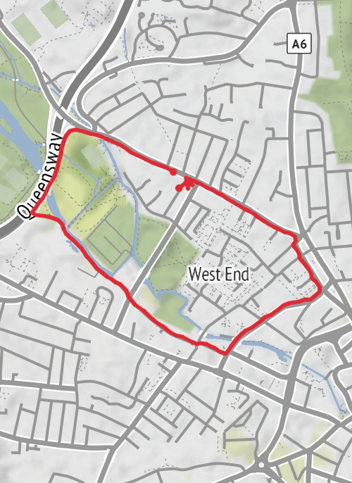 Hike from Derby mobile static map