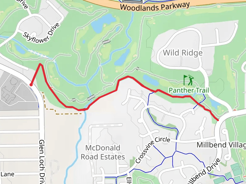 Nature Trail via Glen Loch Drive