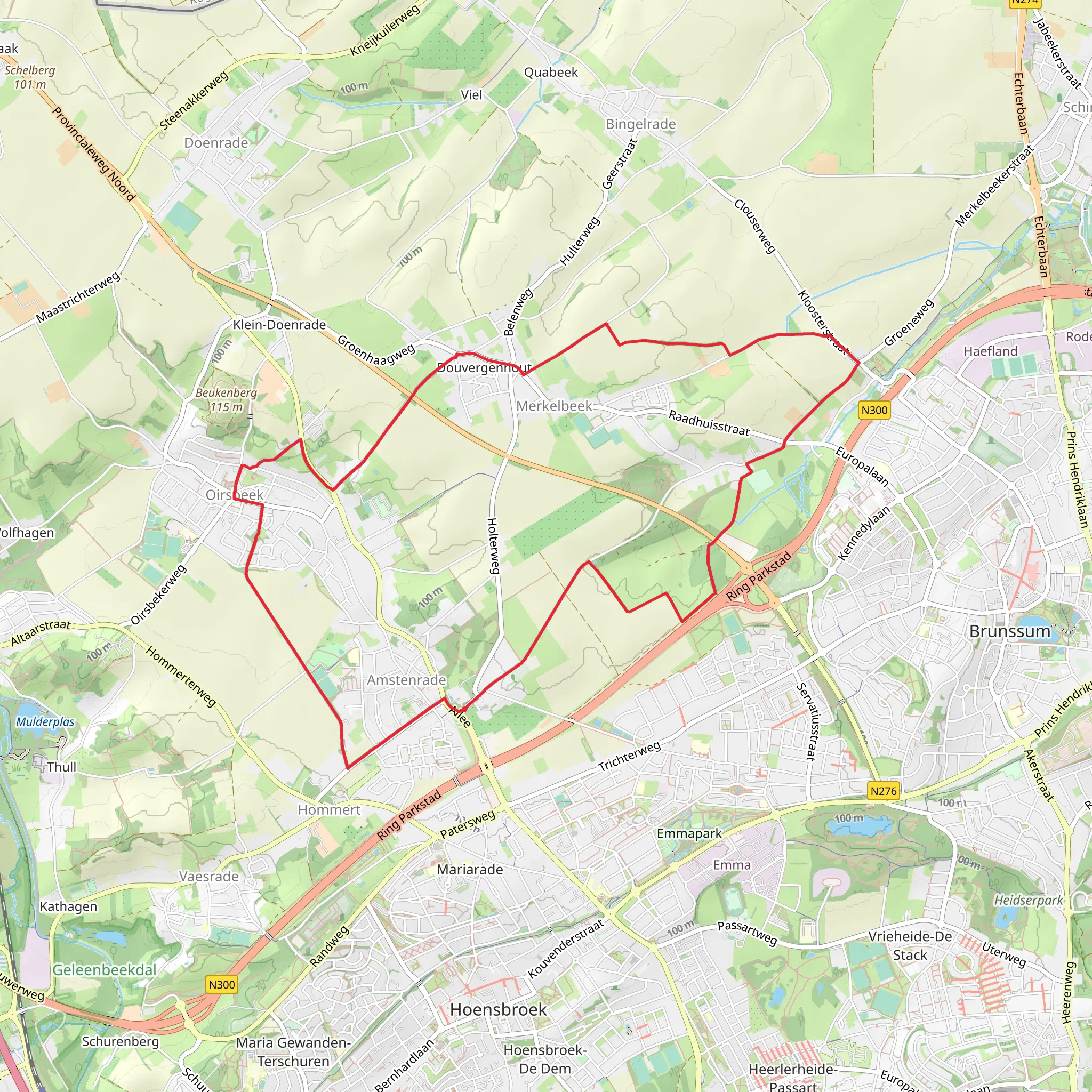 Schinnen Graff Lambert Loop Route mobile static map