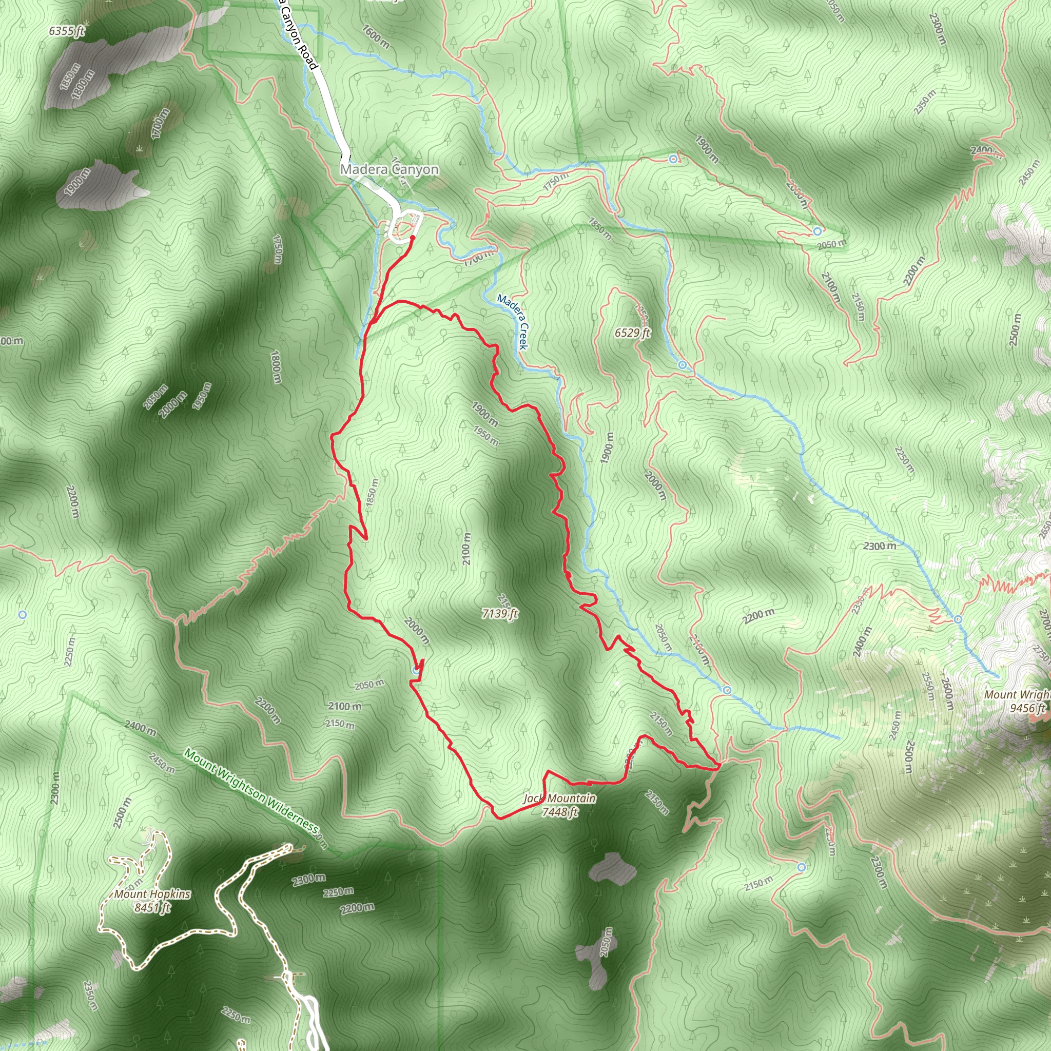 Old Baldy, Agua Caliente and Josephine Saddle Loop Trail mobile static map