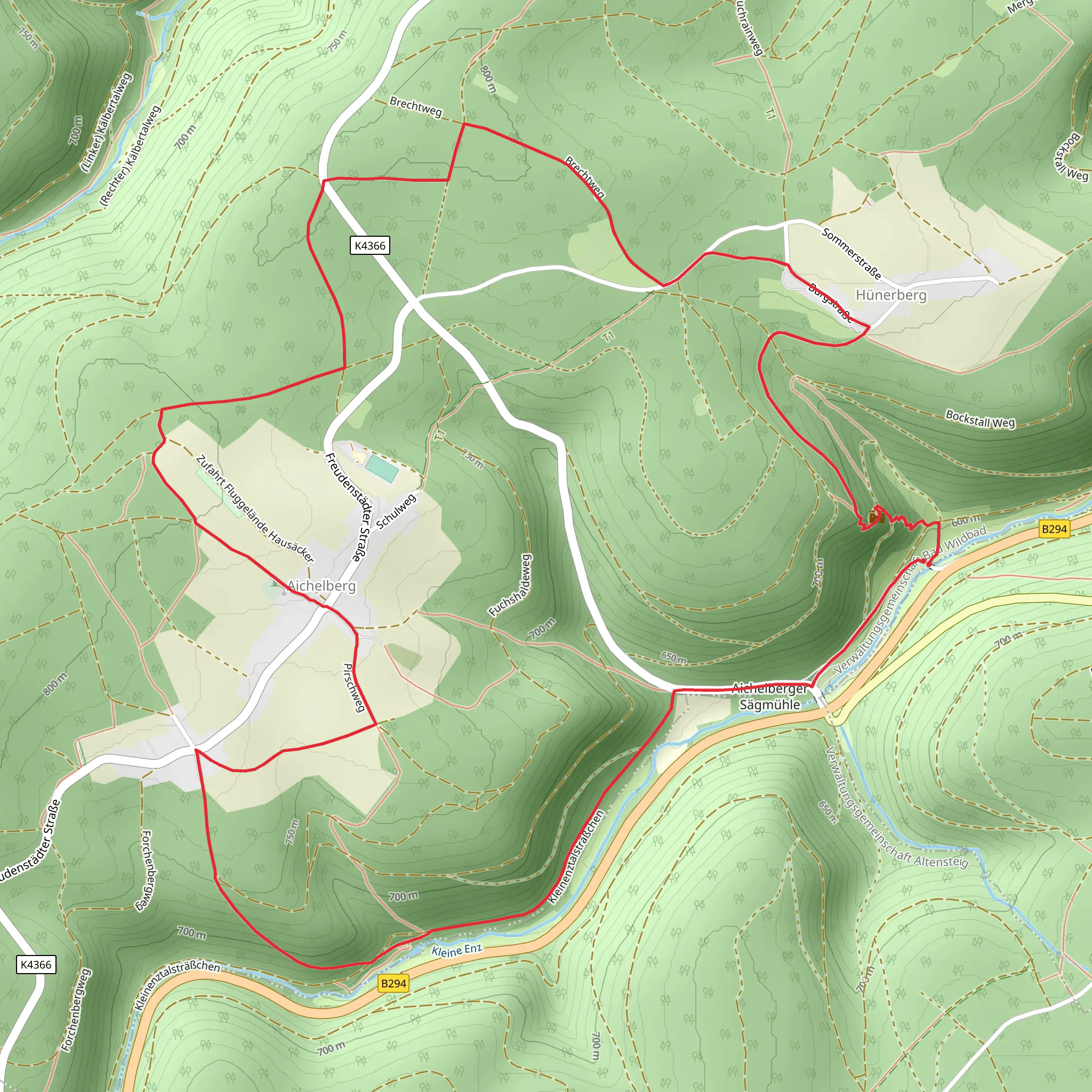 Hünerberg-Fautsburg and Neubachstueble - Am Sohnkopf Loop mobile static map