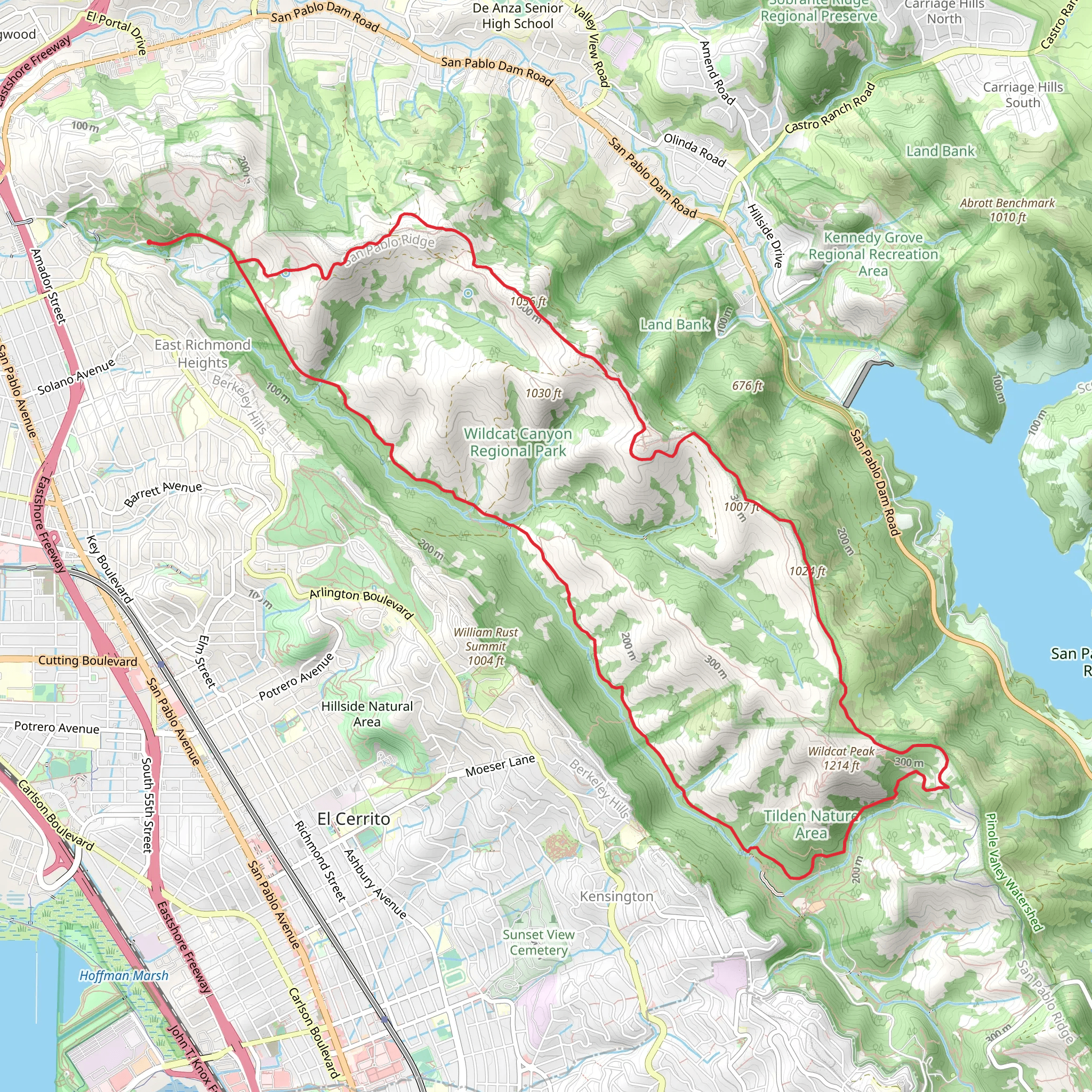 Wildcat Creek Trail and Nimitz Loop Way mobile static map