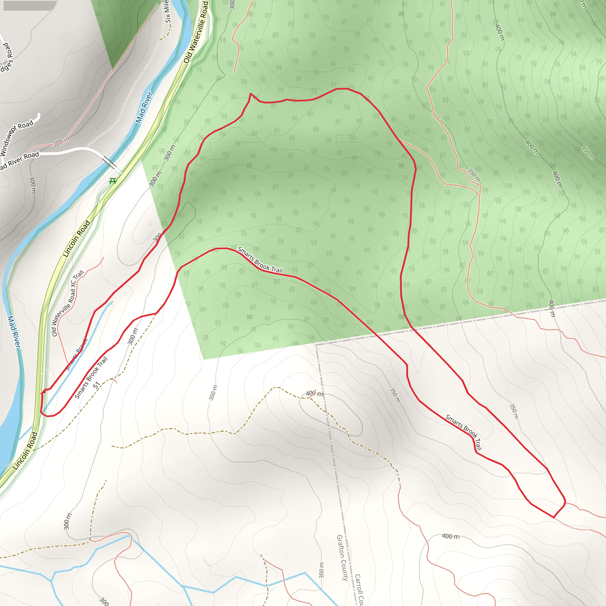 Pine Flat XC and Smarts Brook Loop Trail mobile static map