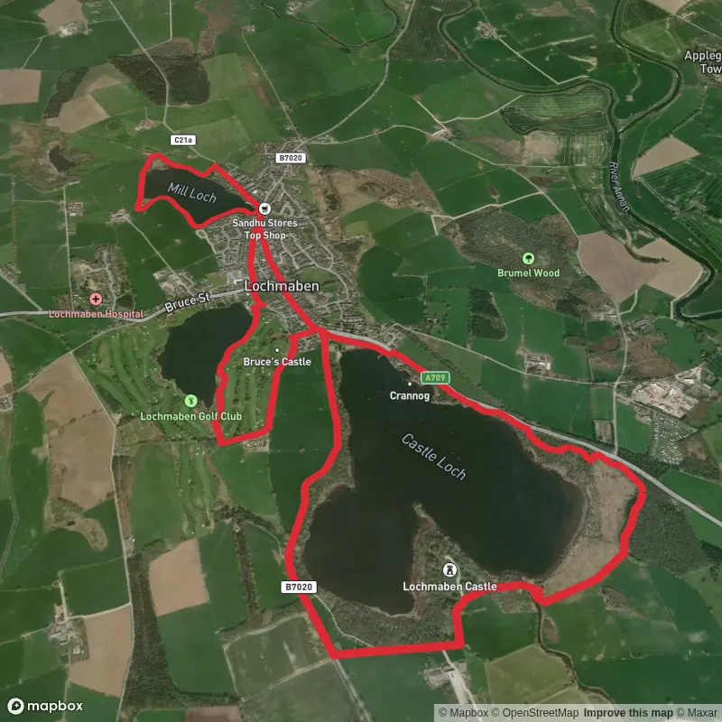 Castle, Mill and Kirk Loch Walk from Lochmaben