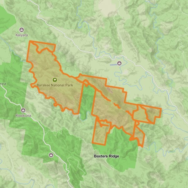 Barakee National Park mobile static map