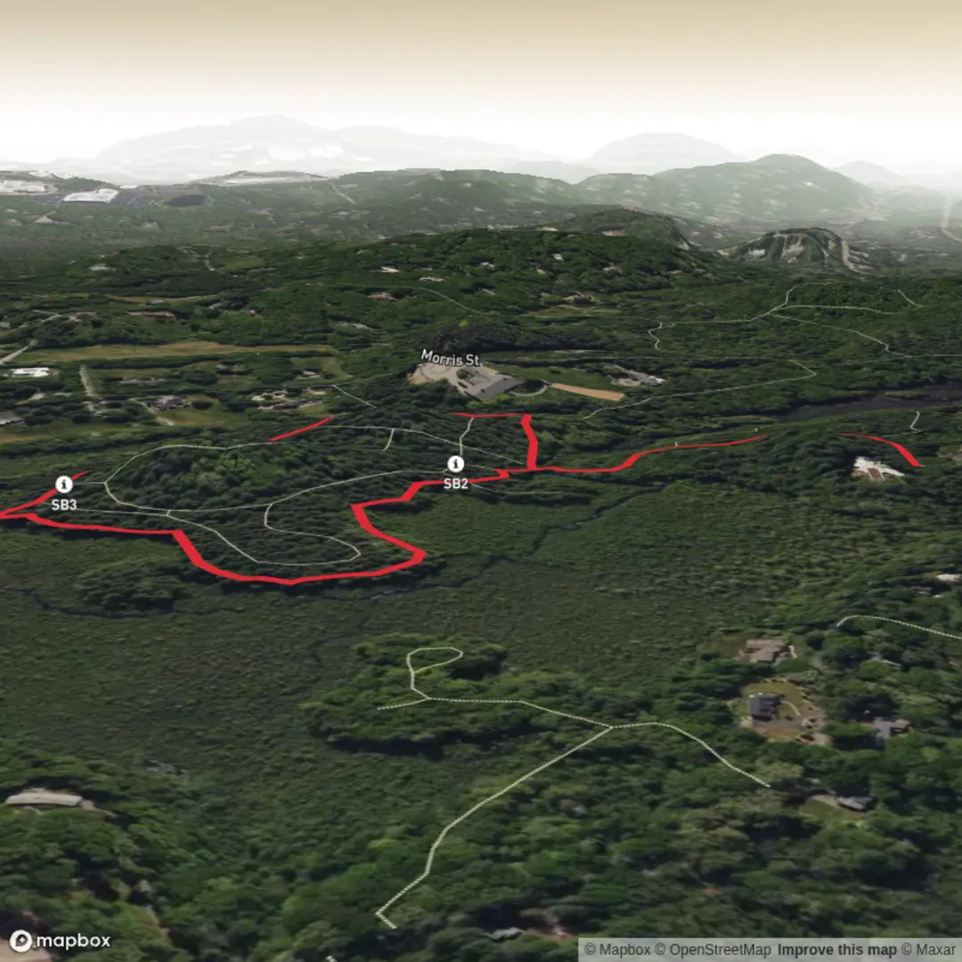 An image depicting the trail Stony Brook Loop via Red Trail and its surrounding area.