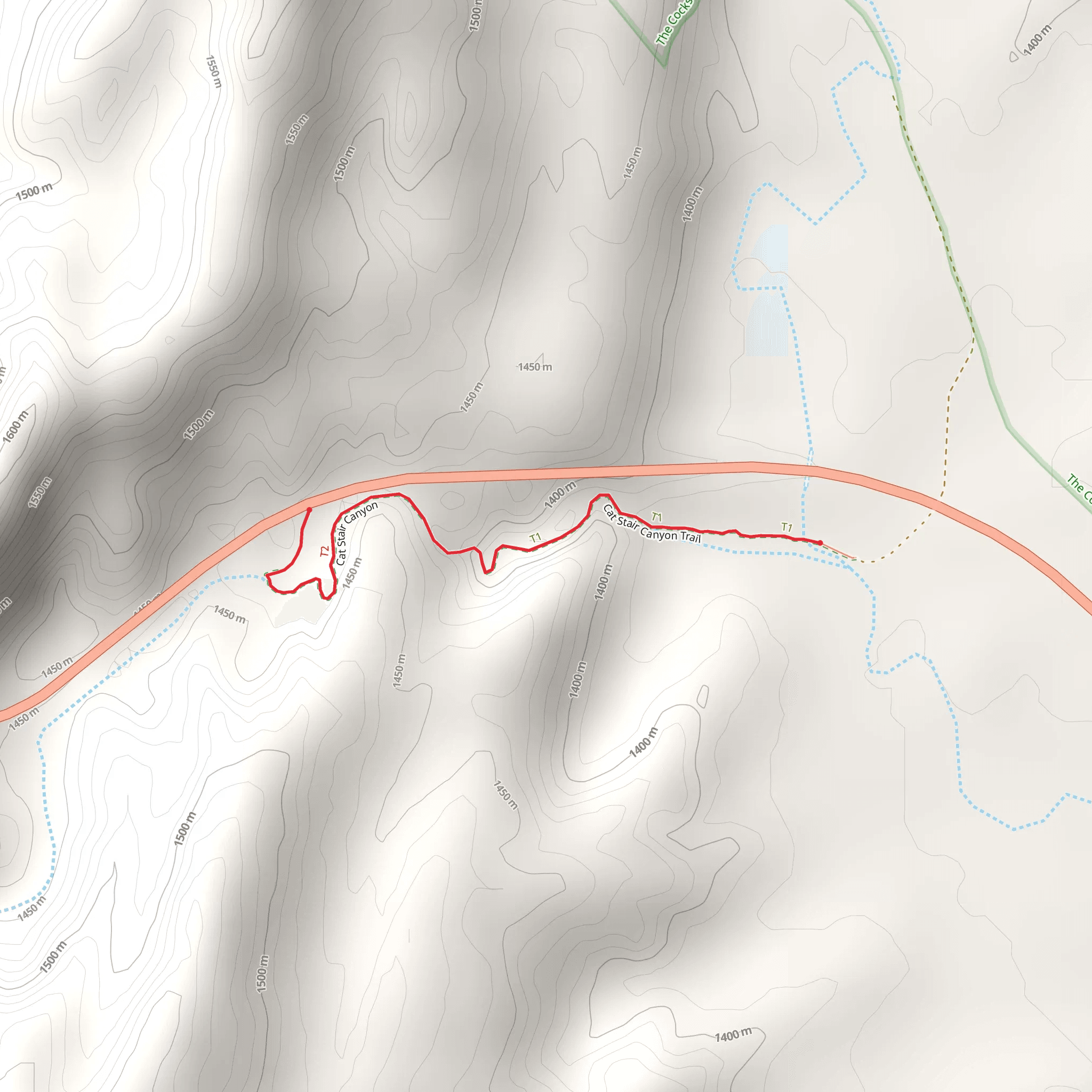 Cat Stair Canyon Trail mobile static map