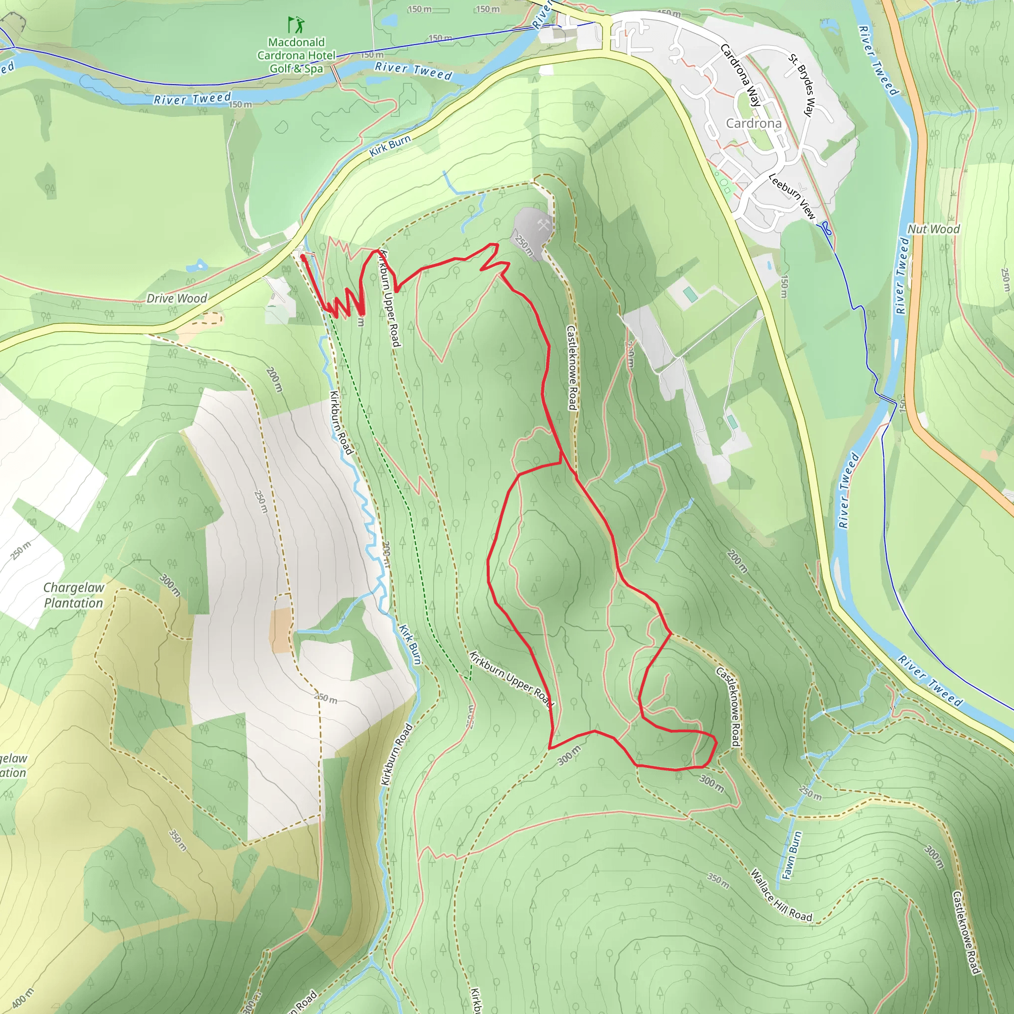 Pikes Knowe Loop Trail mobile static map