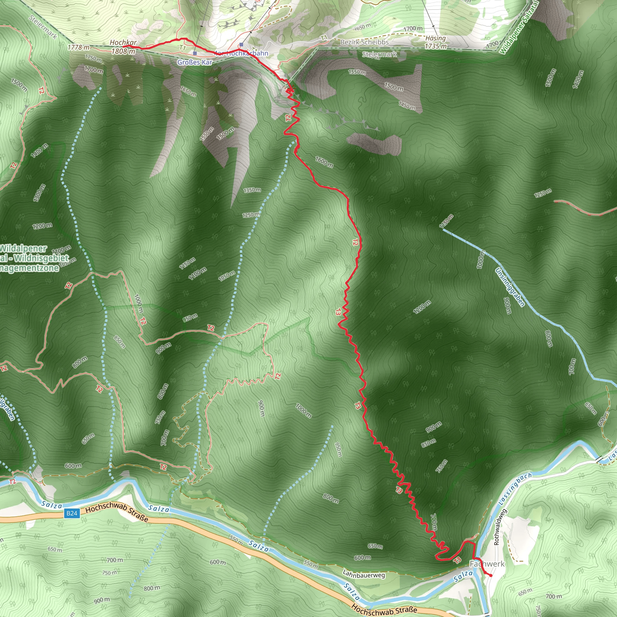 Fachwerk - Hochkar - Wadlbeissertour mobile static map