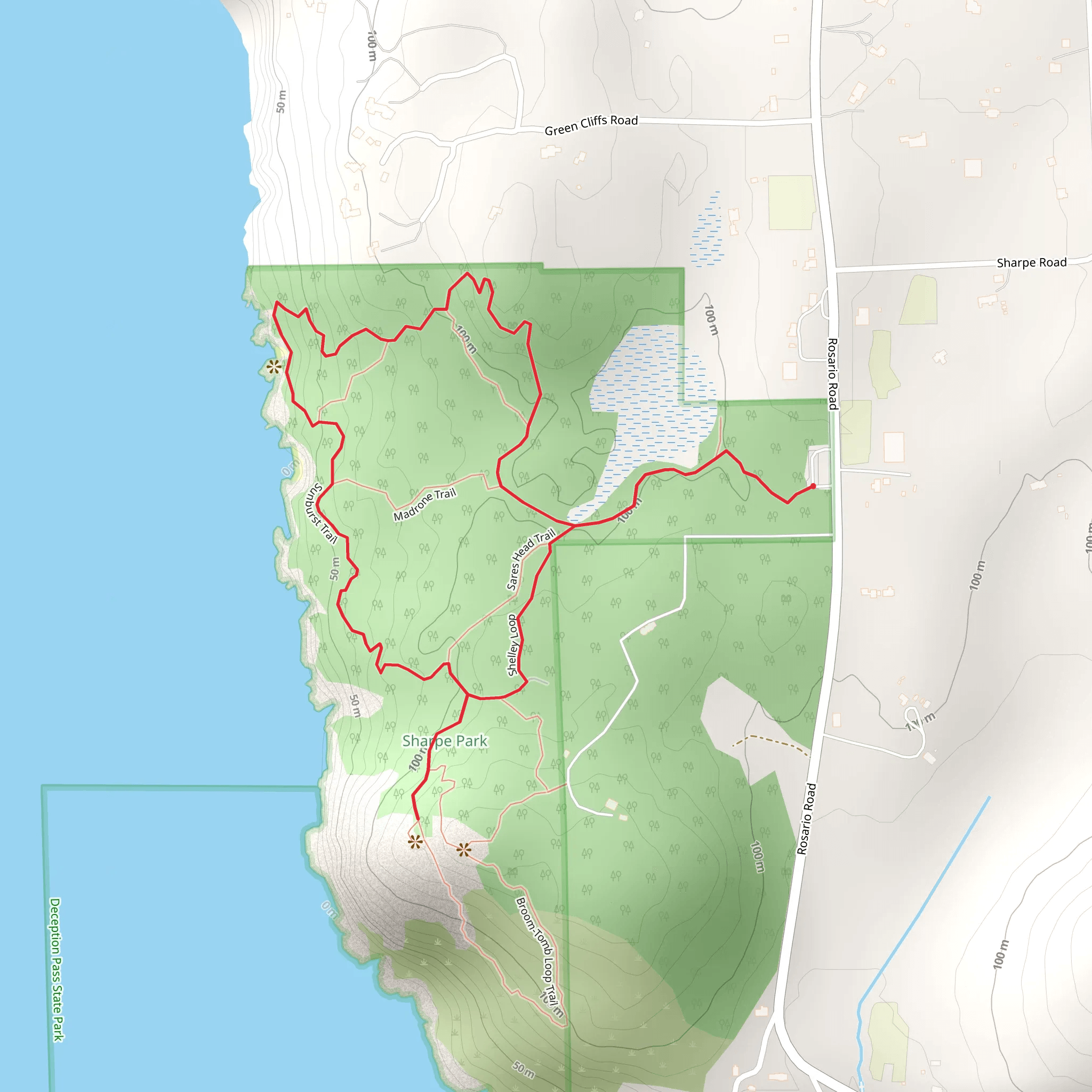 Sares Head and Porpoise Point Loop Trail mobile static map