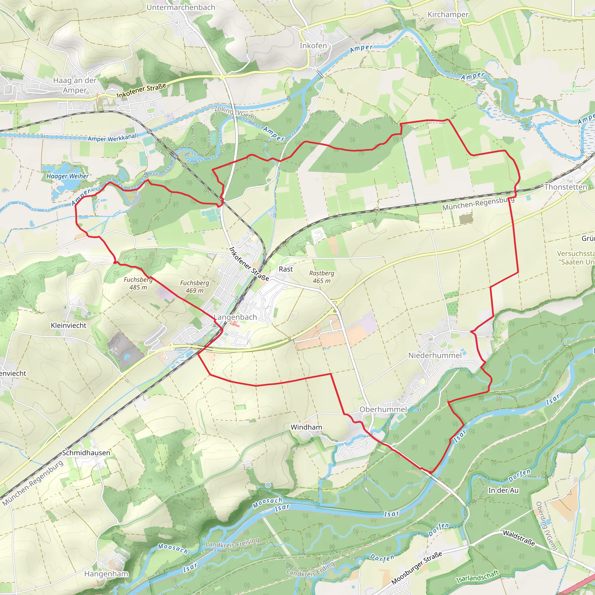 Langenbach Loop via Hagenau mobile static map