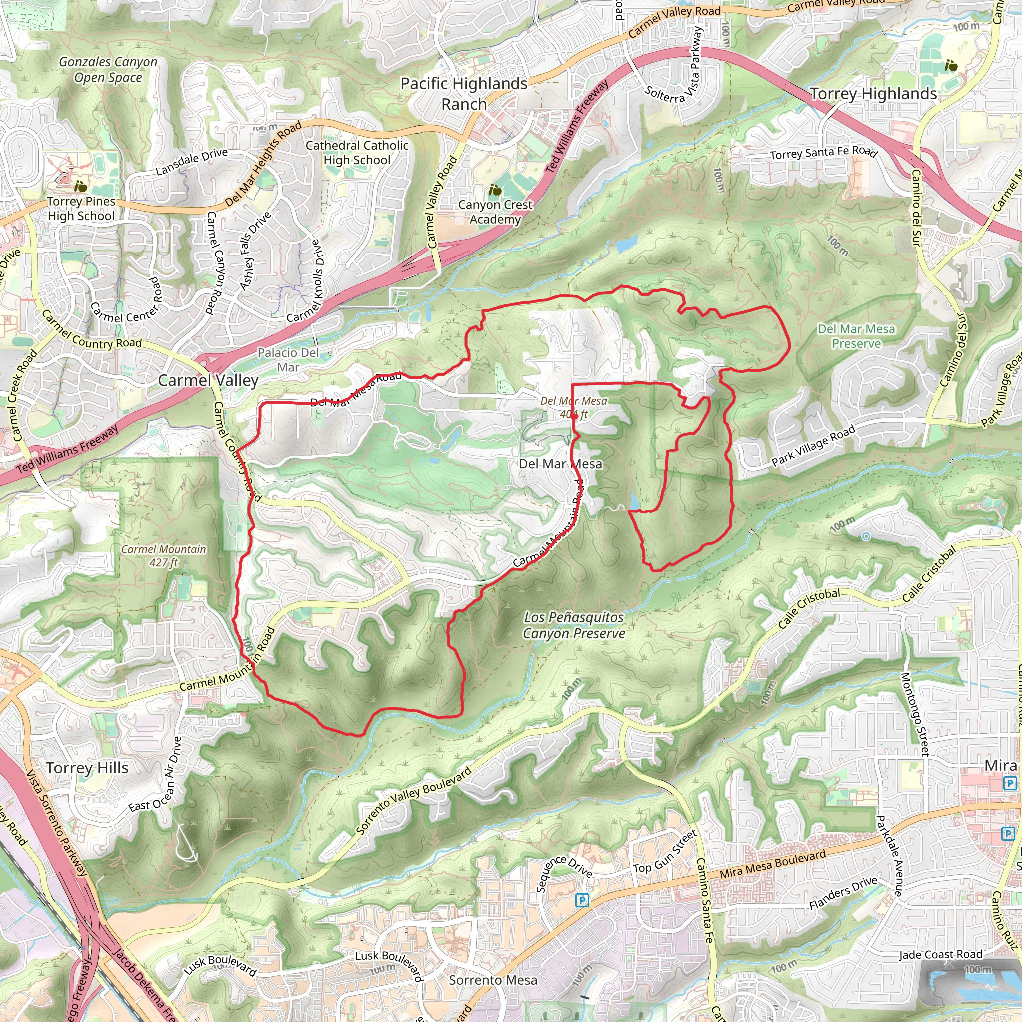 Cobbles, Rim and North Main Loop Trail mobile static map