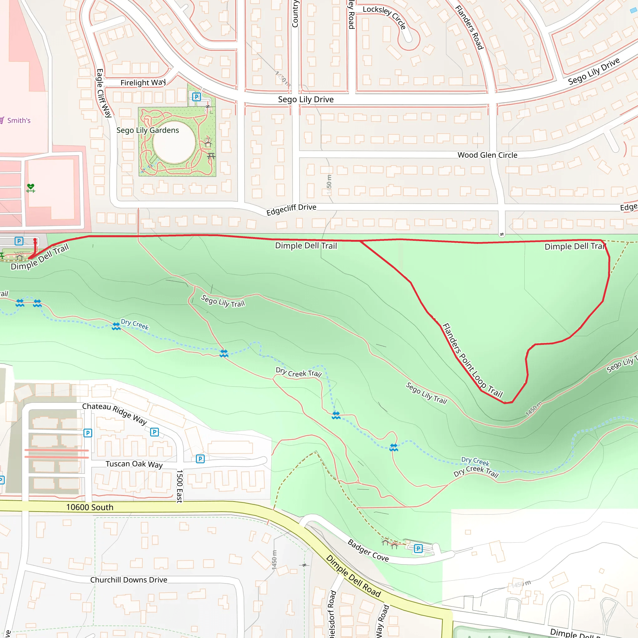 Flanders Point Loop Trail mobile static map
