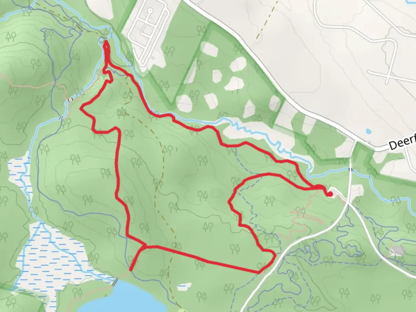 An image depicting the trail Bear Brook and Catamount Brook Loop and its surrounding area.