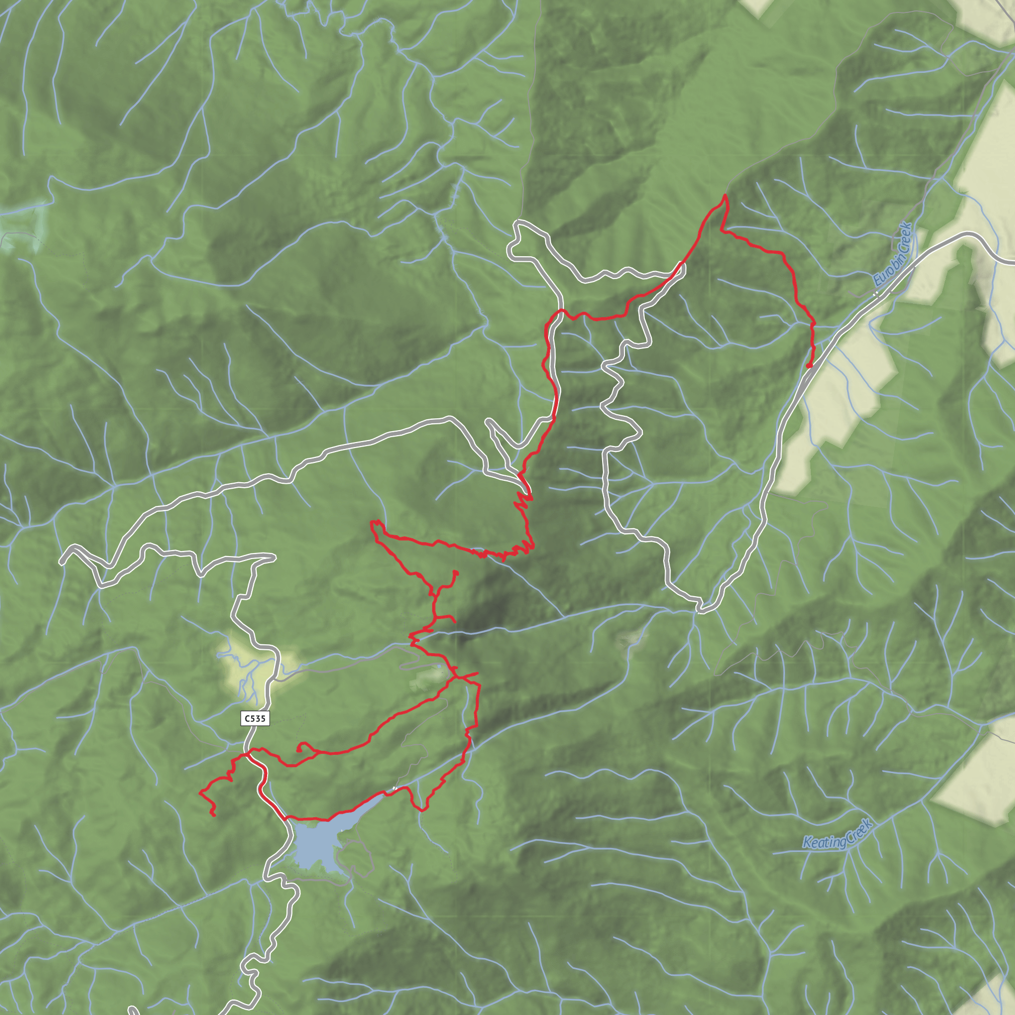 Eurobin to the Lake Catani mobile static map