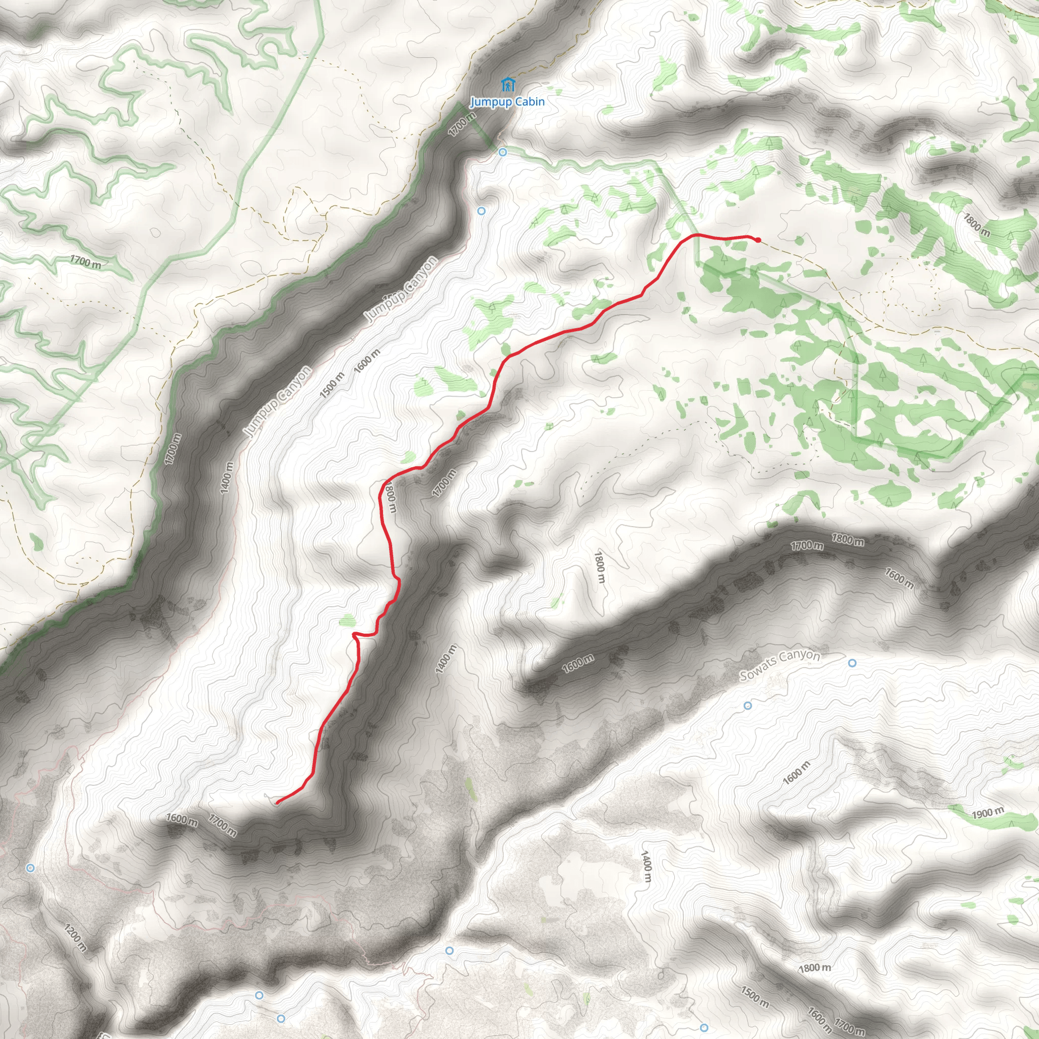 Gooseneck Trail mobile static map