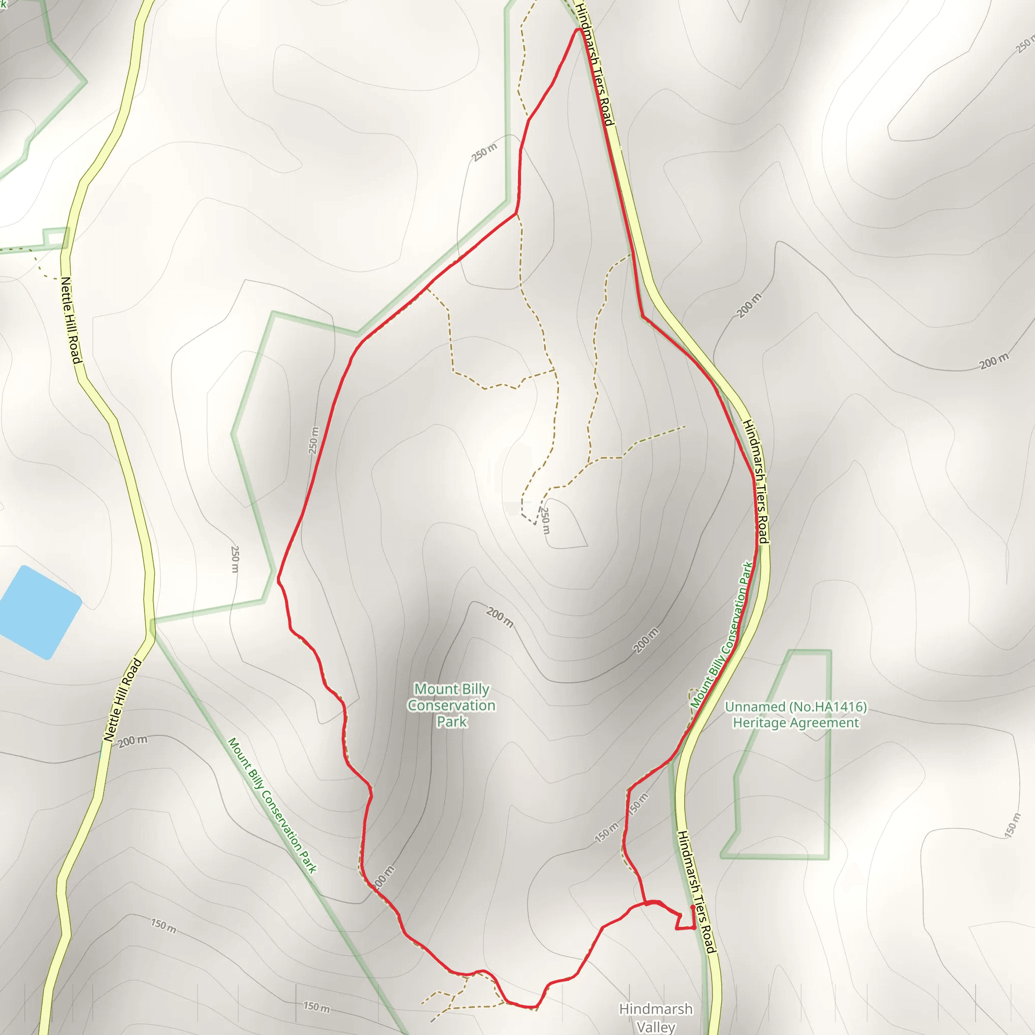 Mt Billy Hike mobile static map