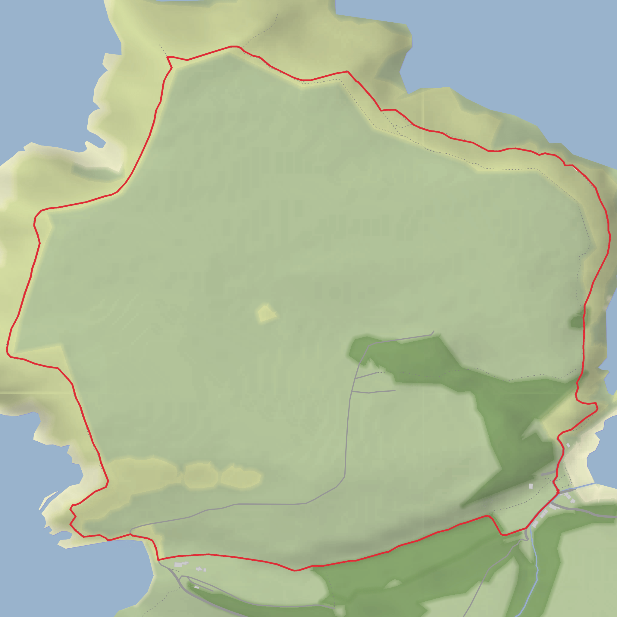 Dinas Island from Cwm-yr-Eglwys mobile static map