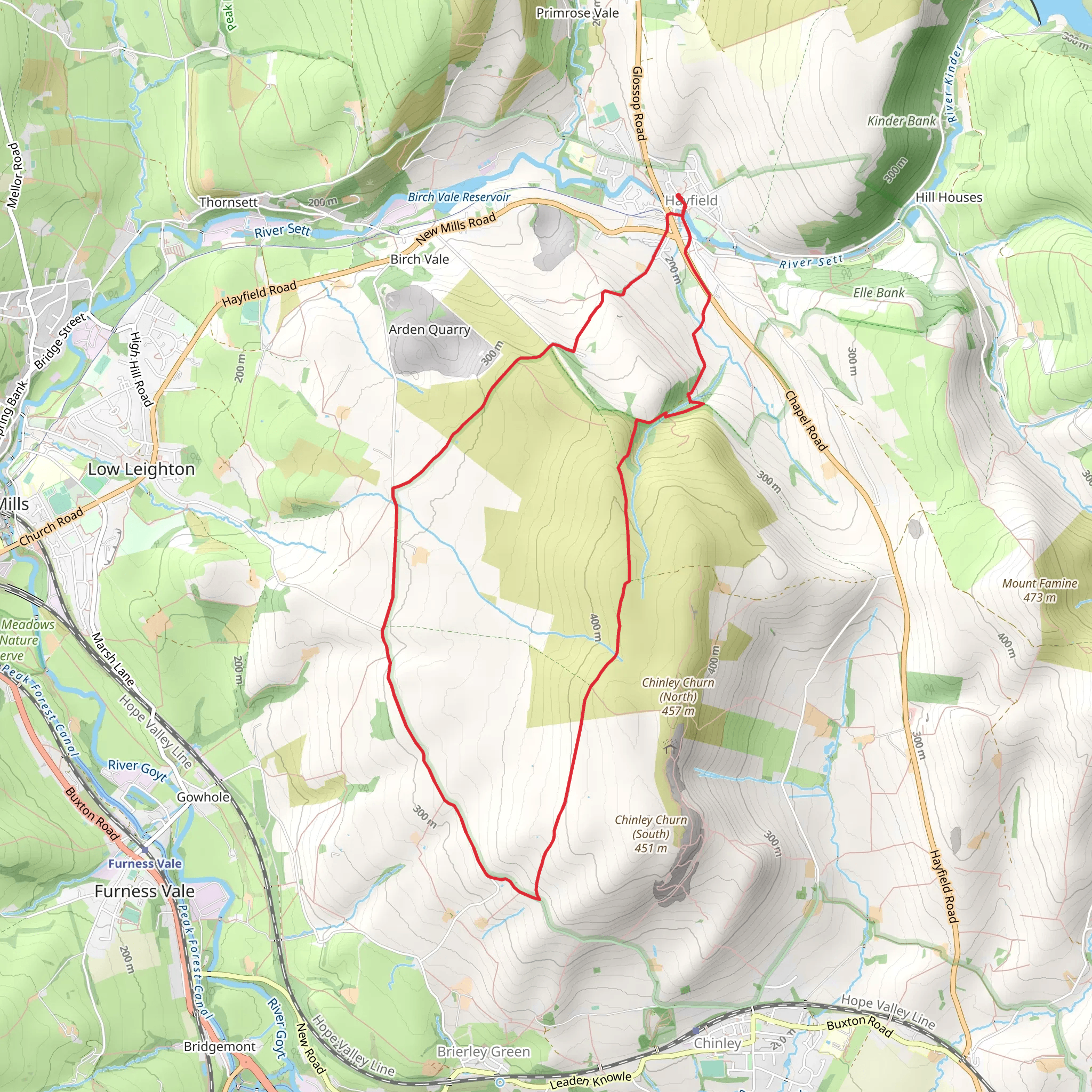 Hayfield Southern Loop mobile static map