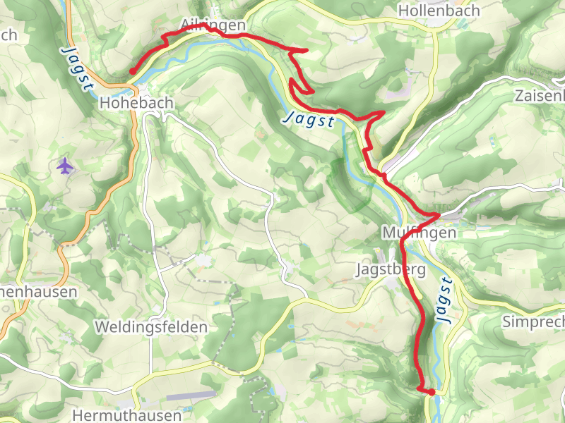 Hohebach to Heimhausen Walk via River Jagst