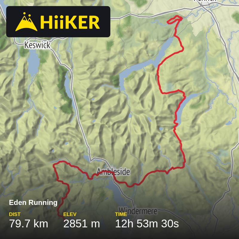 A map preview of the recording Eden Running.