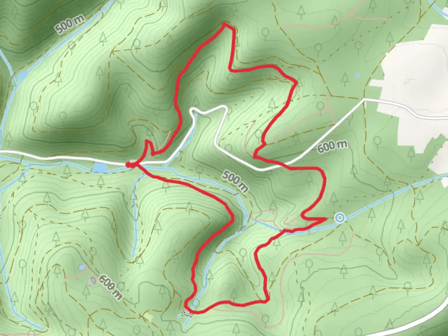 An image depicting the trail Langenau, Burgsteinblick and Kammleinsfelsen Loop and its surrounding area.