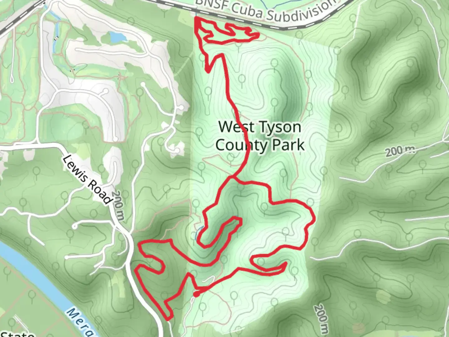 An image depicting the trail Chubb and Prairie Loop Trail and its surrounding area.