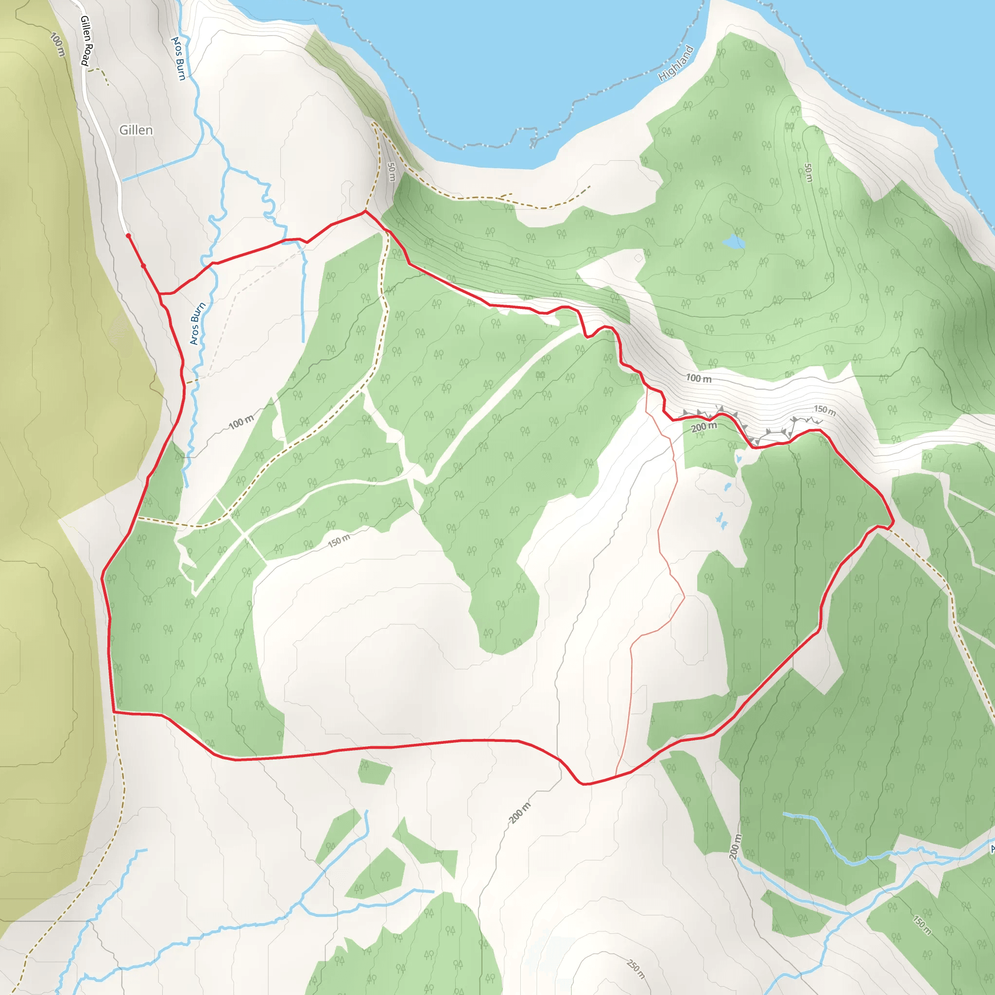Beinn an Sguirr Loop via Biod a' Ghoill mobile static map
