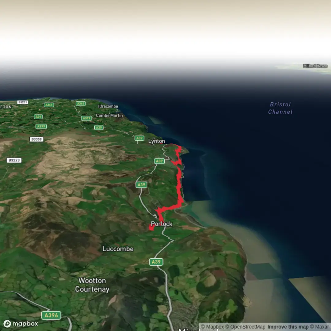 An image depicting the trail Fi & Sal Porlock to Lynmouth and its surrounding area.