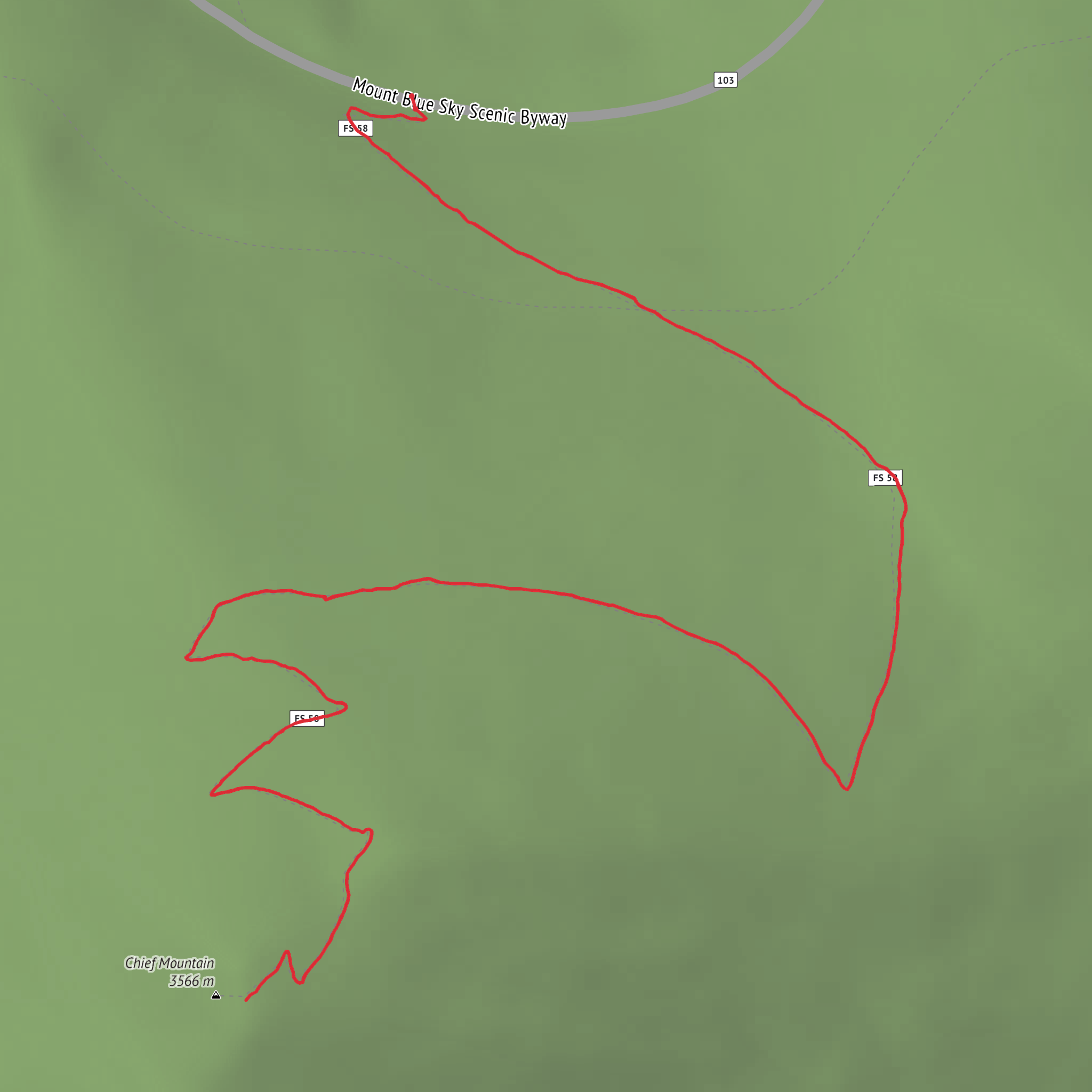 Chief Mountain Trail mobile static map