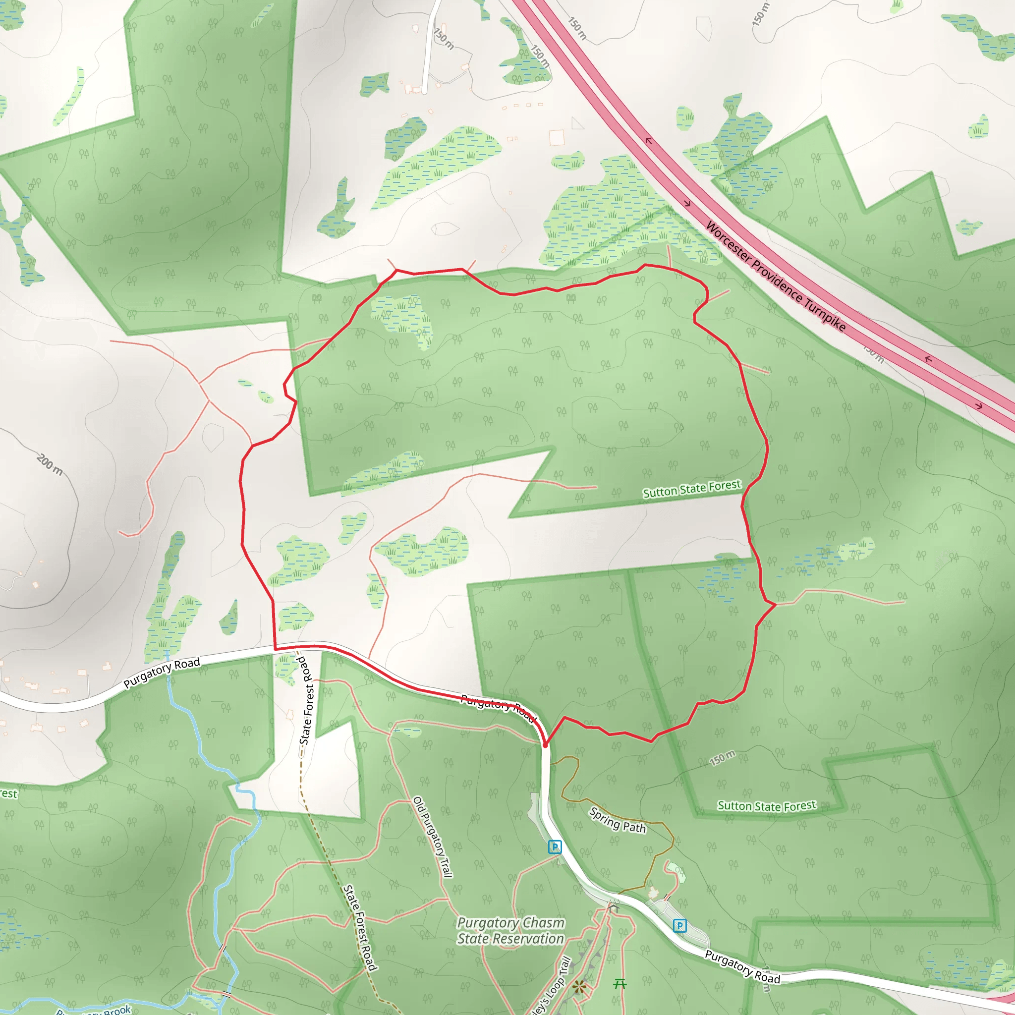 Purgatory Road Loop mobile static map