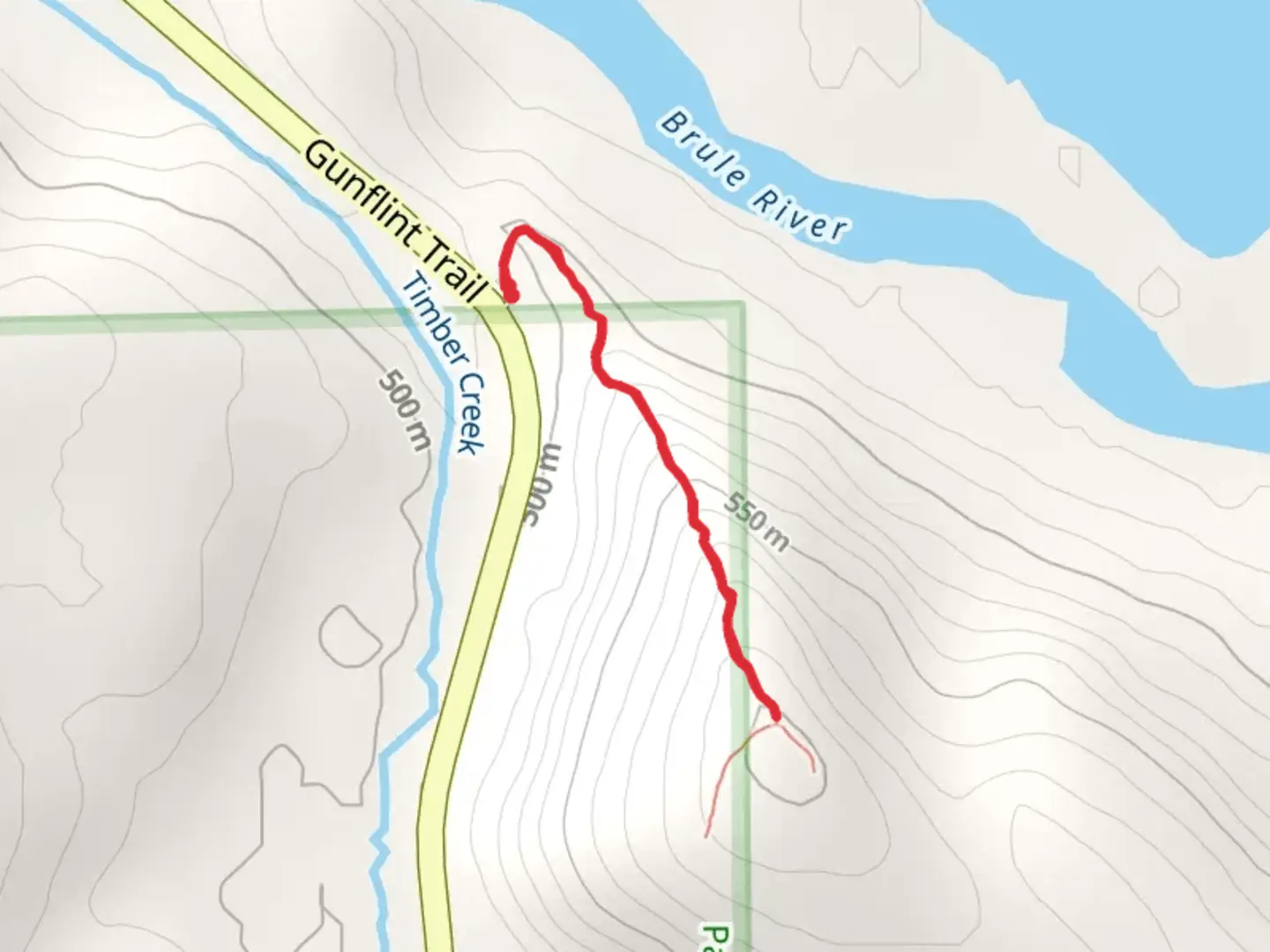 An image depicting the trail Northern Lights Trail and its surrounding area.