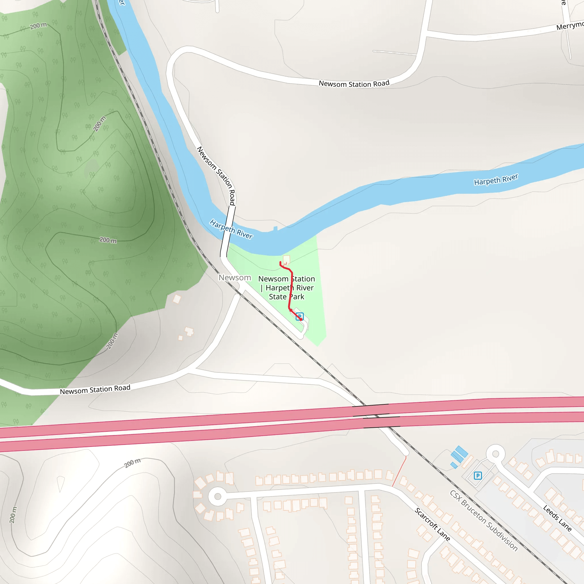 Newsom Station Road mobile static map