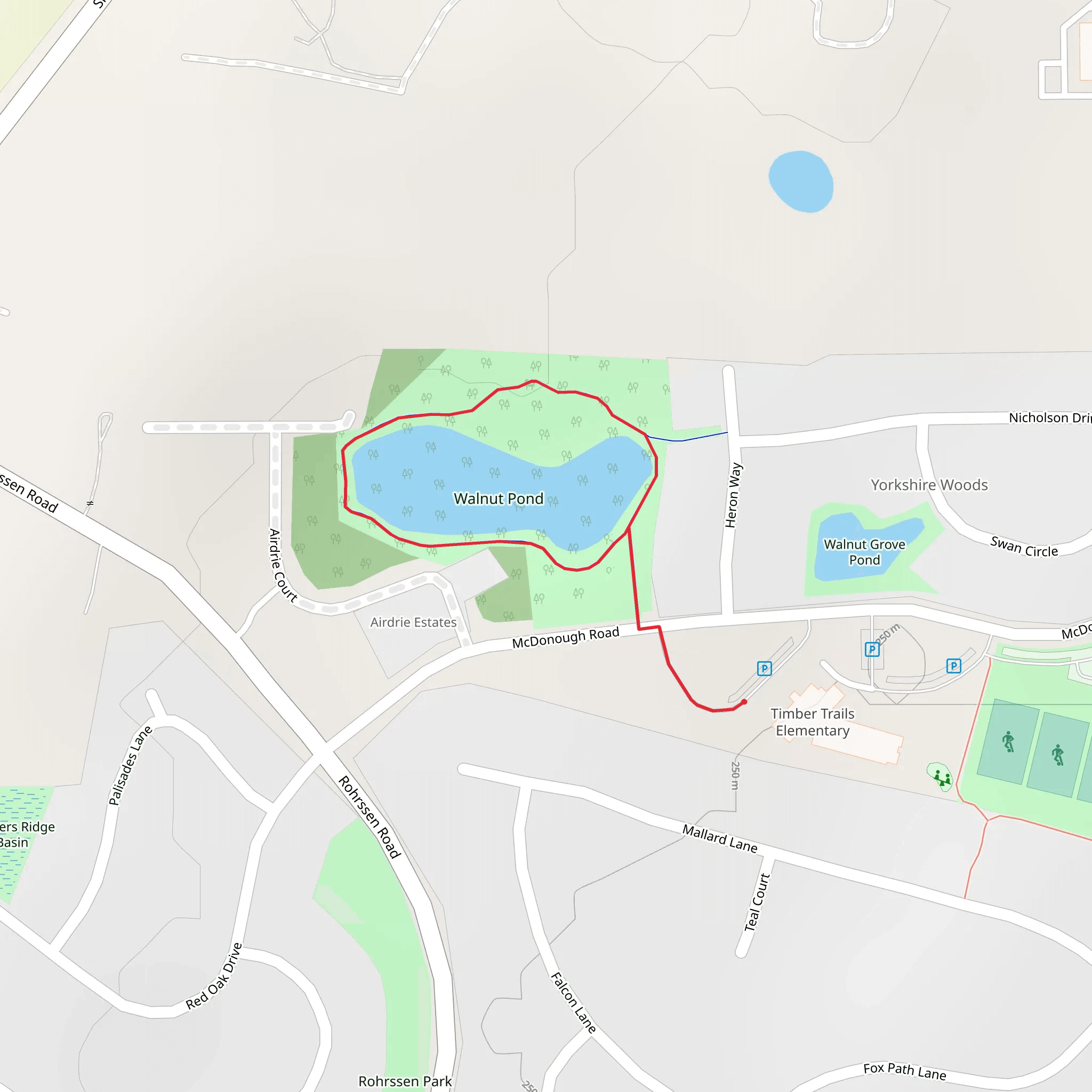 Walnut Pond Loop mobile static map