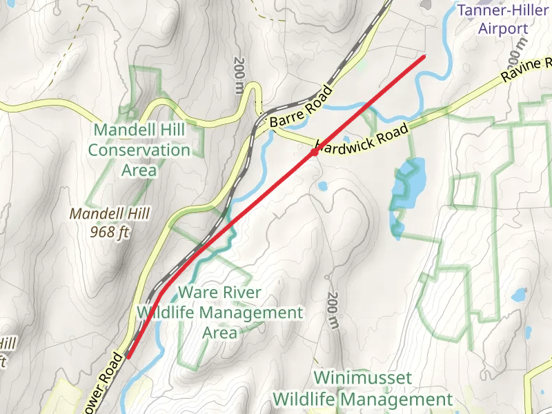 Mass Central Rail Trail via Ware River