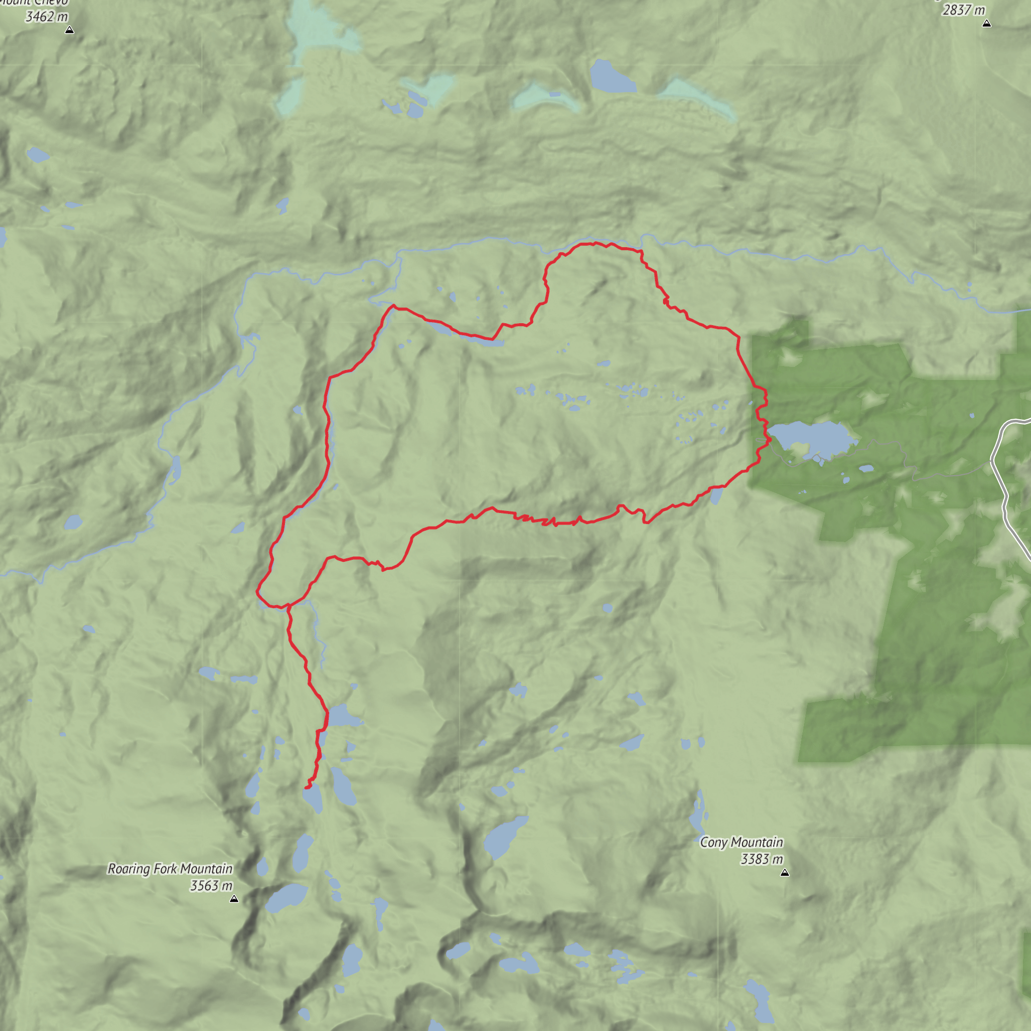 Stough Creek Loop mobile static map