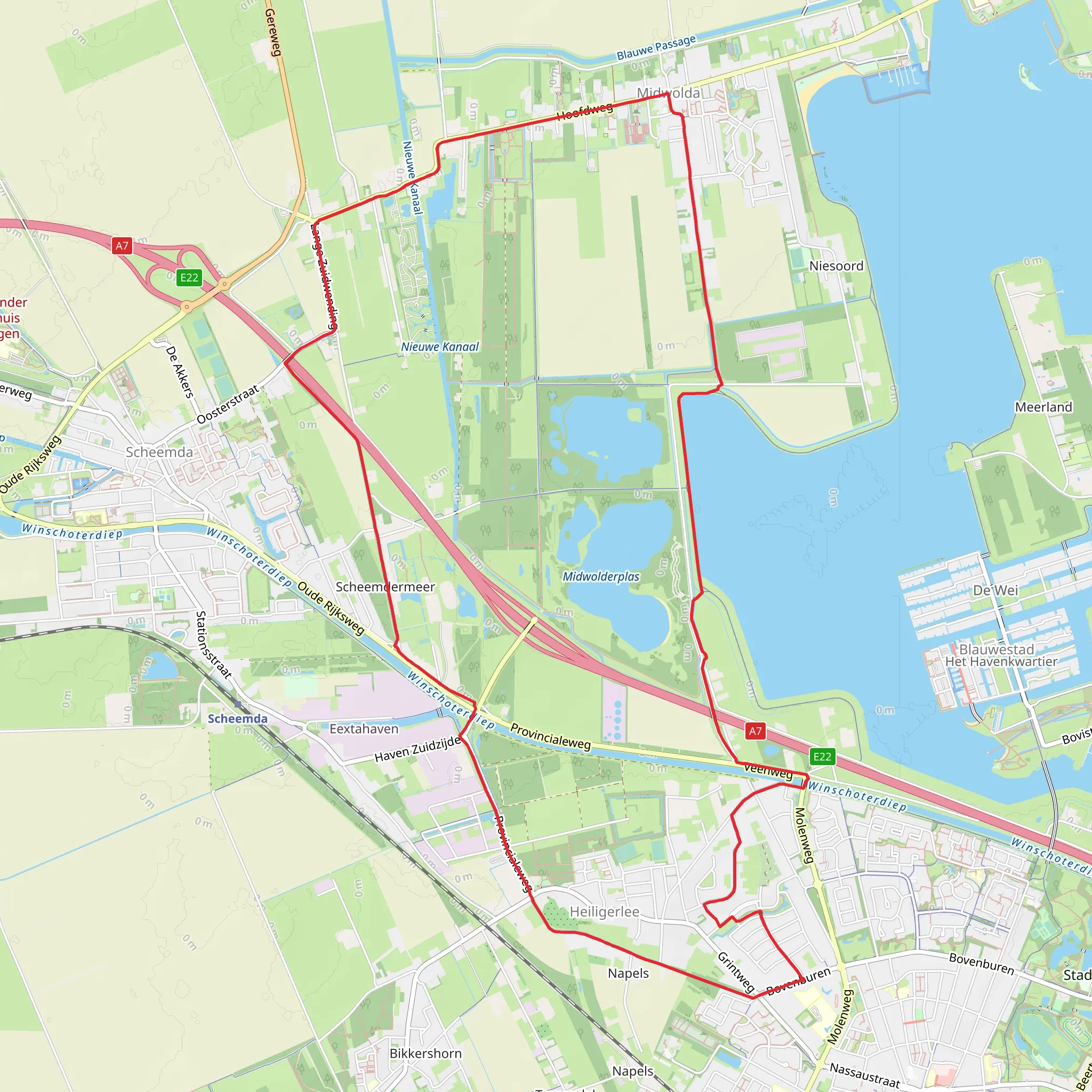 Kloostervallei, Hoofd Weg and Dollard's Heerd Loop mobile static map