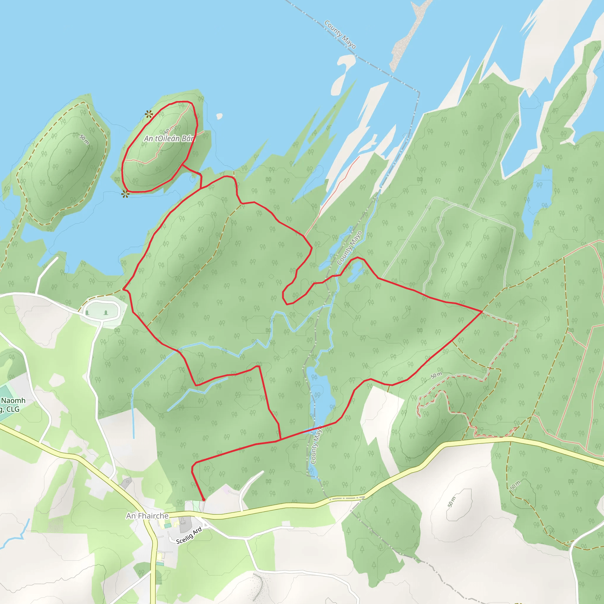 Clonbur Wood Loop Trail mobile static map