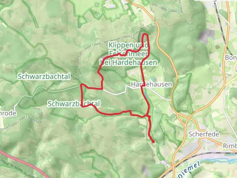 Klippen und Felsenmeer bein Hardehausen Loop