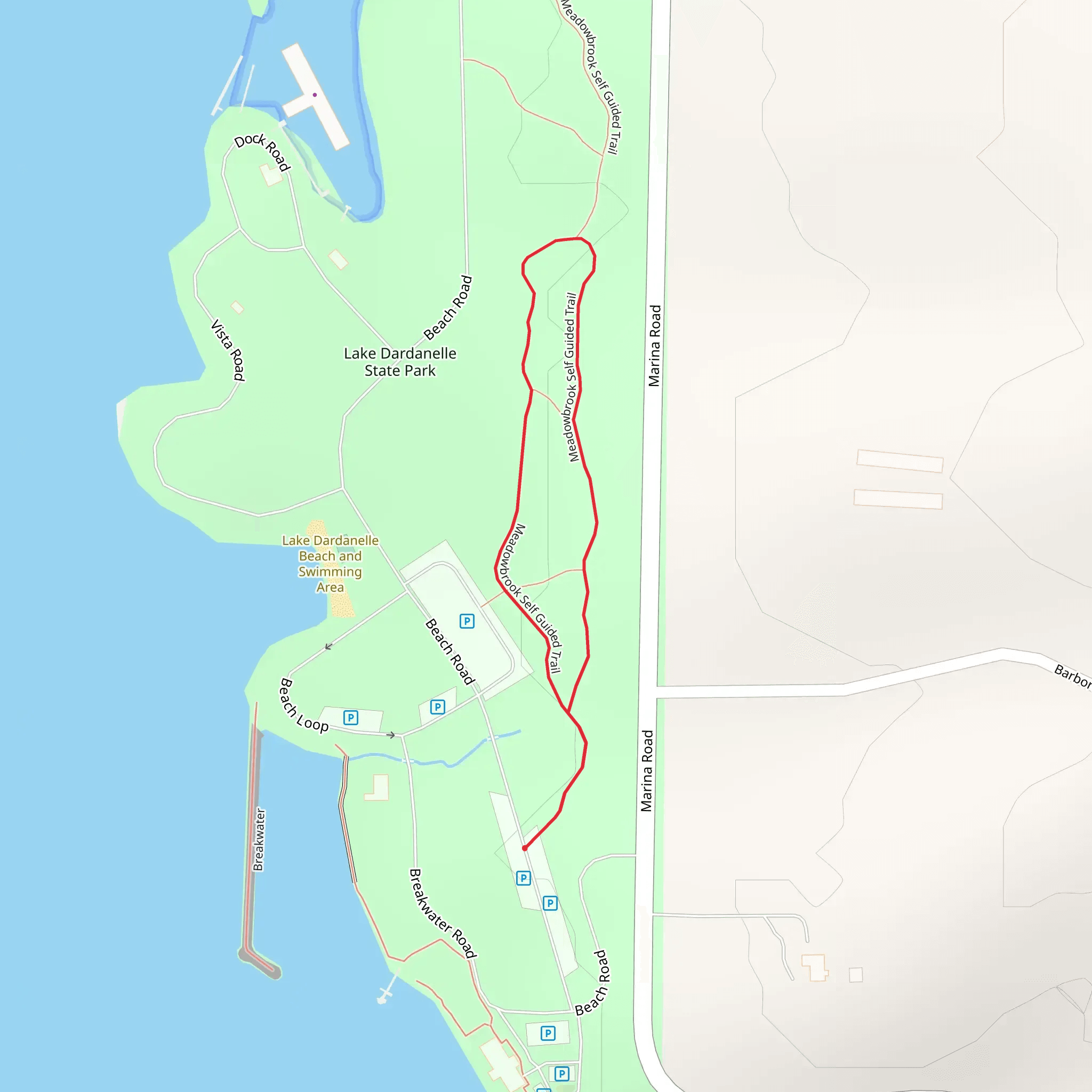 Lake Dardanelle State Park Loop mobile static map