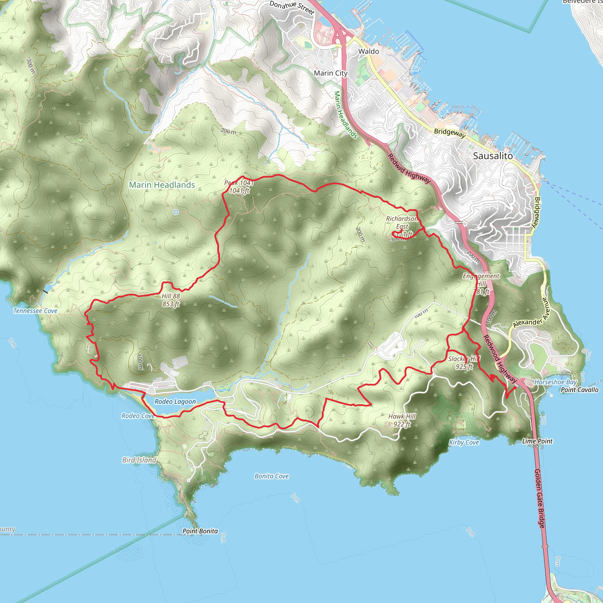 Slacker Hill, Richardson East via Loop via California Trail and Wolf Ridge Trail mobile static map