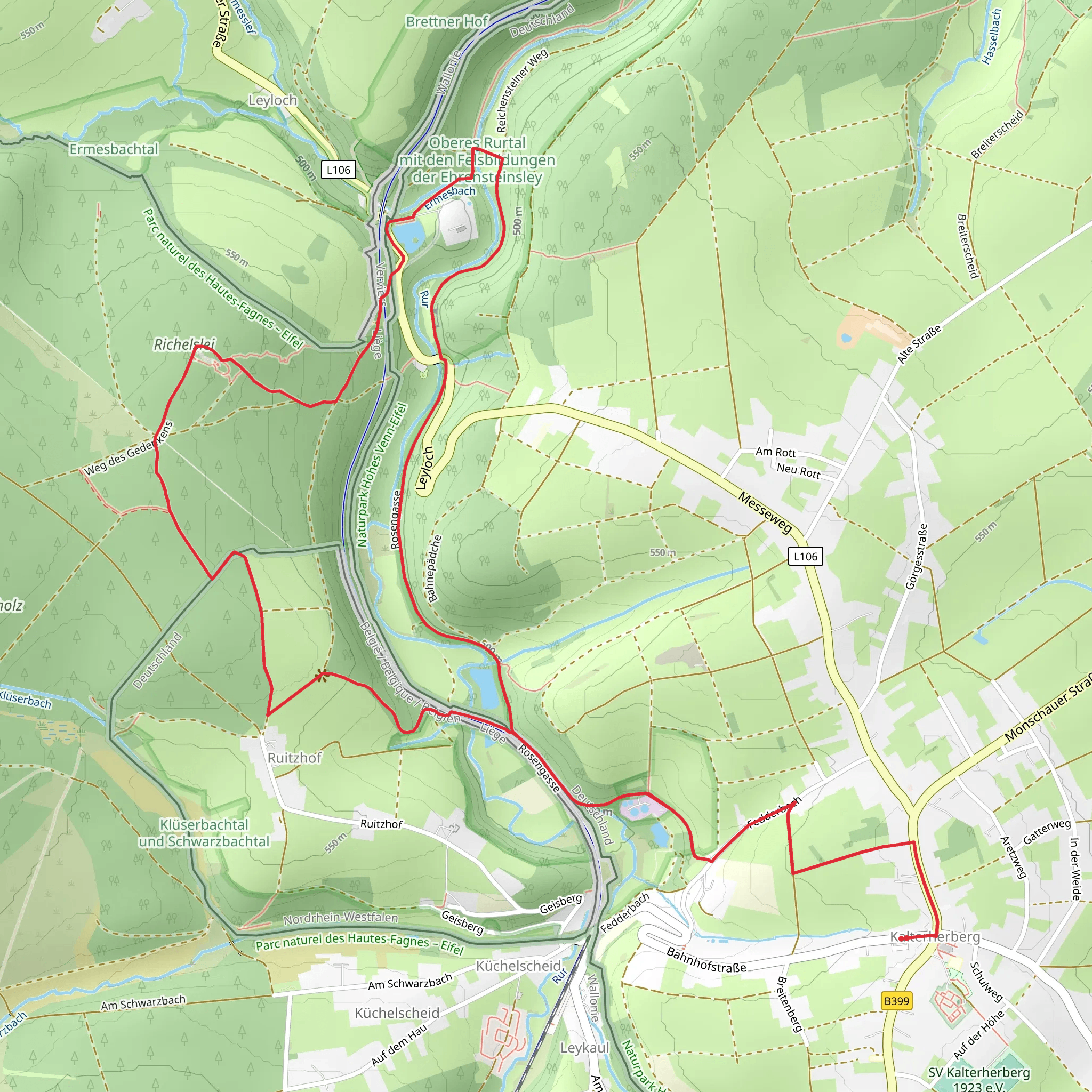 Eifelblick Am Roester via Jahrhunderweg mobile static map