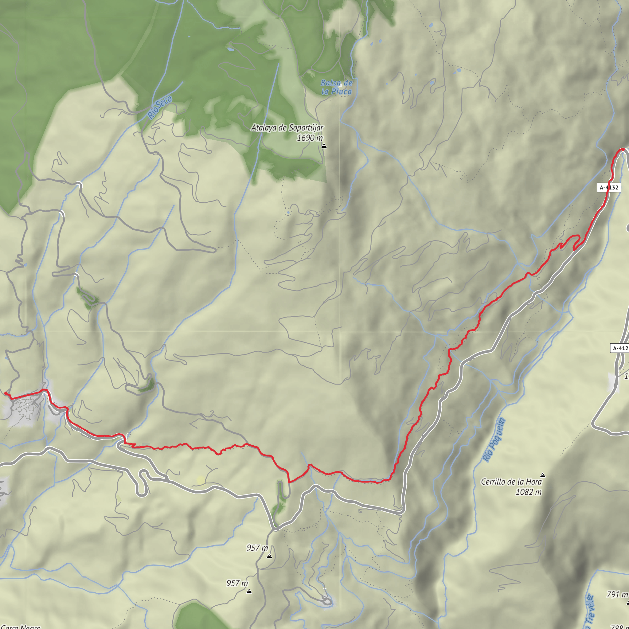 Soportújar to Pampaneira via Venta del Aire mobile static map