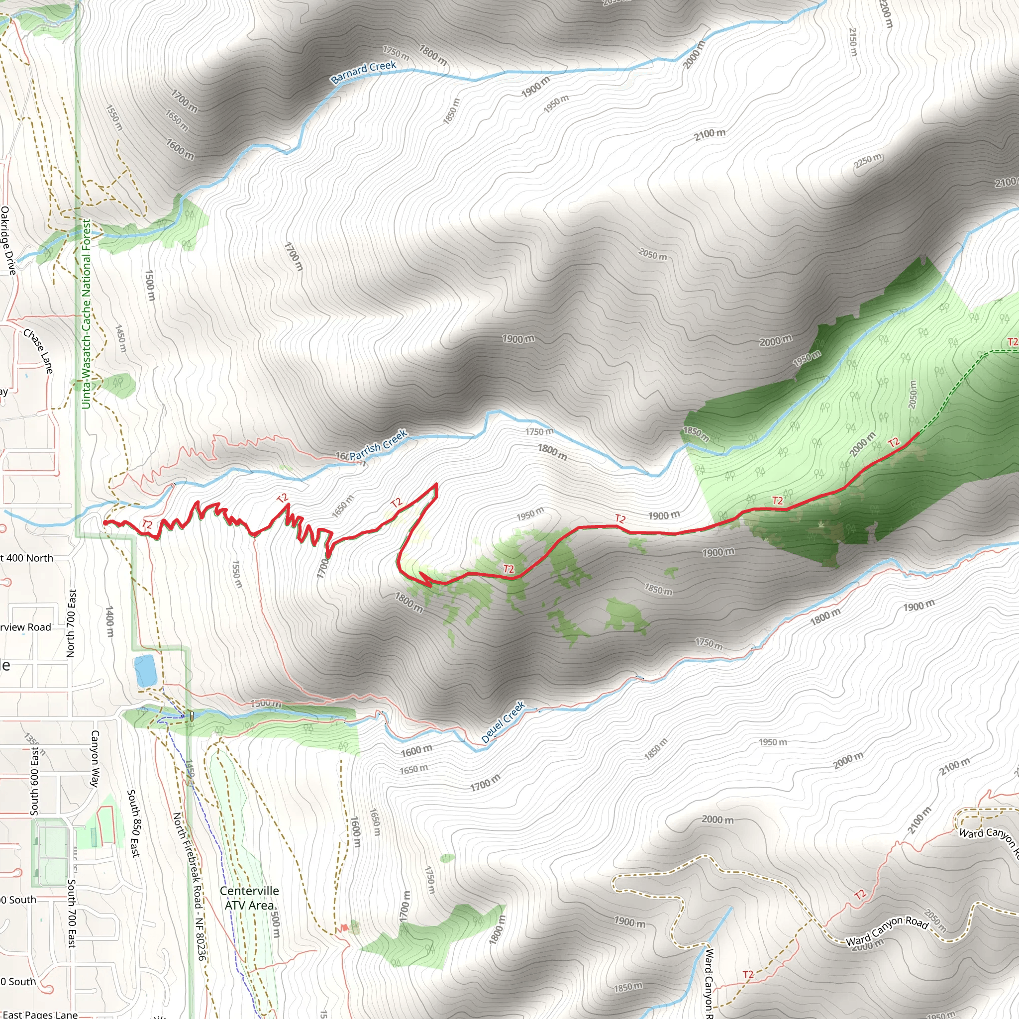 Parrish Creek Trail - Short mobile static map