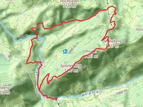 Buchenegg Waterfalls, Denneberg and Spitzlerberg Loop