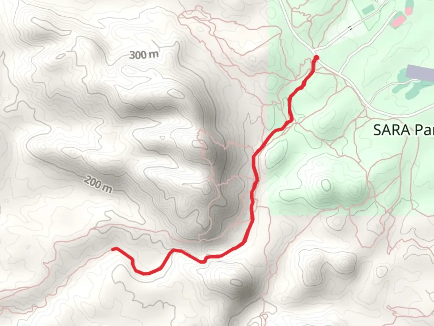 An image depicting the trail Trash Can and Watershed Walk and its surrounding area.