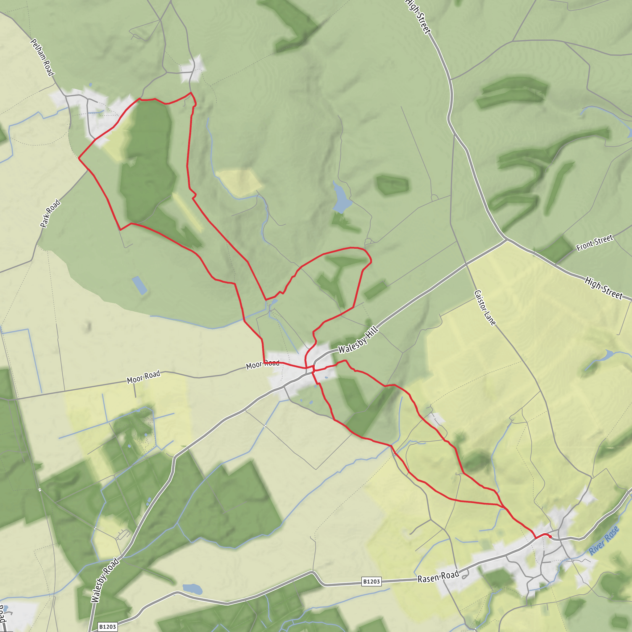 Claxby Wood and Tealby Loop mobile static map